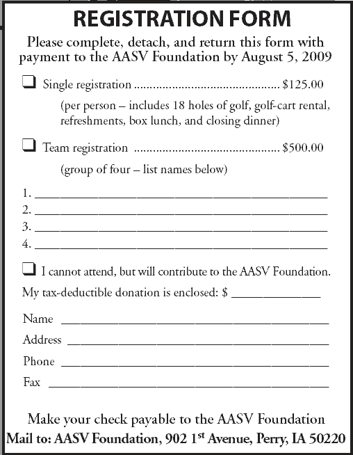 Registration form