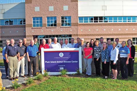 Checkoff Swine Health Committee visits Plum Island