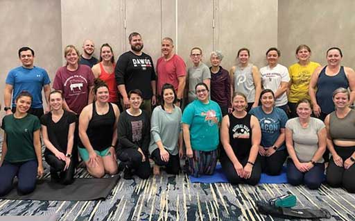 Yoga class at AASV Annual Meeting